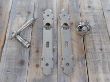 Set of door fittings ''Tilspet'' Nickel, bb shields, beautiful!