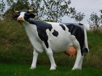 Beeld Koe XXL - 147 x 205 cm - Polystone