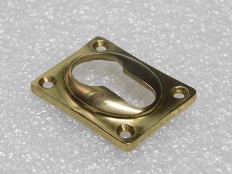 Cylinder Rosette, Rectangular – 47 x 37 mm – Brass