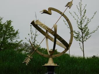 Eenmalig: Demo Model Zonnewijzer - 95 cm - Messing met Alu