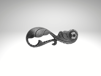 Door handle Vienna - Left - Cast iron Galvanised