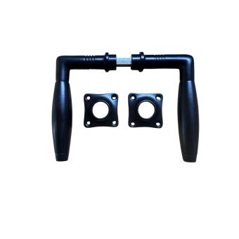 Türgarnitur schwarz – Nickel mit Ebenholz – komplett