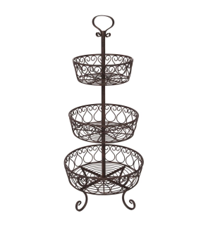 Etagere 3 Etagen – Vintage Brown – 80 cm hoch – Stilvoller Aufbewahrungsort