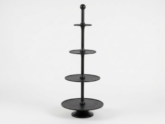 Robuuste Etagère XL - 125 cm - 4-Laags - Zwart - 125 cm - Alu