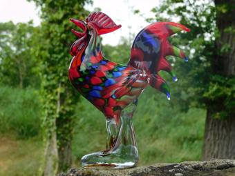 Hand-blown Rooster – Full Color – Handmade