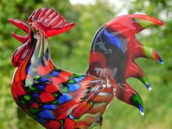 Hand-blown Rooster – Full Color – Handmade