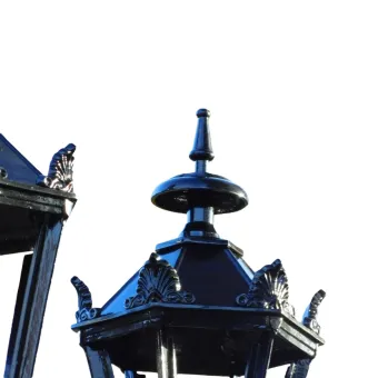 Lantaarnpaal XL met 5 Lampen - Zwart - 325 cm - Alu