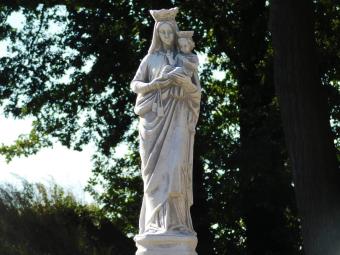 Wunderbare Statue von Maria - Kind, super schöne Vollsteinstatue
