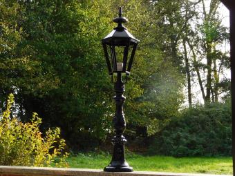 Classic Freestanding Outdoor Lamp with Fleur-de-Lis - 102 cm - Black - Aluminum