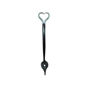 “Heart and Arrow” door handle for sliding doors and other types – cast iron – black