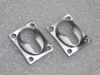 Set van 2 Cilinderrozetten Vierkant – 37 x 37 mm – Mat Nikkel
