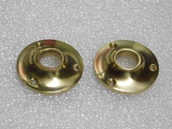Set Klinkrozetten Rond - Ø 5 cm - Messing