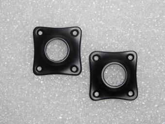 Set of 2 Clover Door Handle Rosettes – 4 x 4 cm – Black