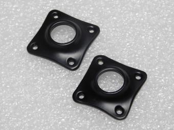 Set of 2 Clover Door Handle Rosettes – 4 x 4 cm – Black