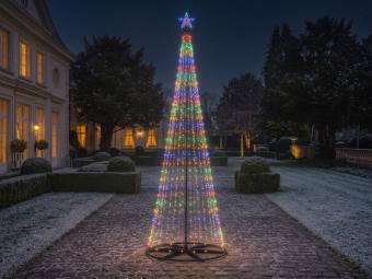 Illuminated Christmas Tree for Outdoor Use XL - 350 cm - Warm White & Multicolored - LED - With Timer