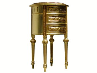 Vintage Baroque Chest of Drawers - 68 cm - Wood with Marble