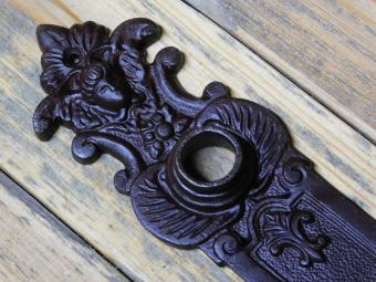 Vintage Deurplaat Engel - PC 92 - Gietijzer - Antiek Bruin