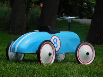 Vintage Car - Blue #8 - 80 x 40 cm - Metal