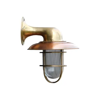 Scheepslamp - messing/koper - wandlamp