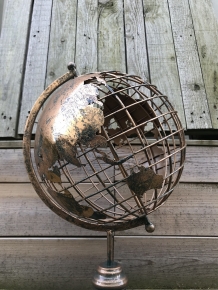 Metallkugel, gold/schwarzer Look, schöner Dekoartikel, Letste!!