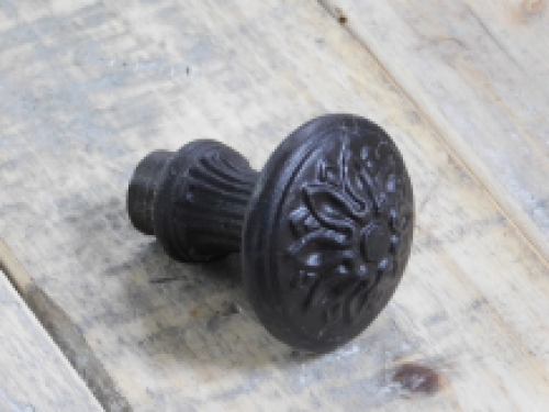 Deurslot set + lange deurplaat + deurknop + klink - antiek ijzer bruin, slot PZ92