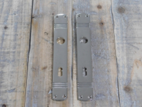 Retro Style deurbeslag set nikkel - deurknoppen met porseleinen handvaten zwart