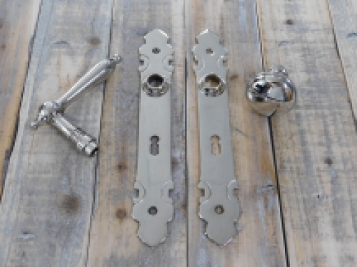 Set of door fittings ''Tilspet'' Nickel, bb shields, beautiful!
