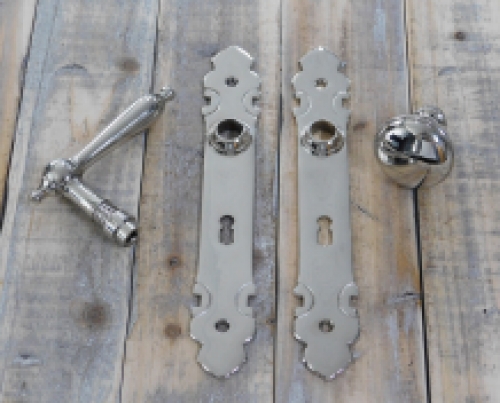Set of door fittings ''Tilspet'' Nickel, bb shields, beautiful!