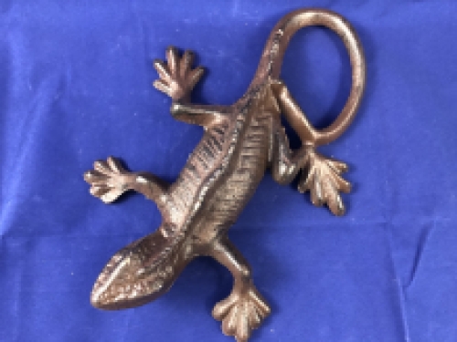 Eidechse, Gecko, Gusseisen braun, schöne Statue