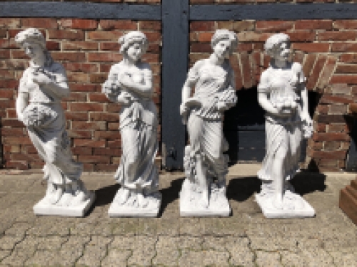 Vier Jahreszeiten - Gartenstatuen - Stein - Satz von 4 Stücken