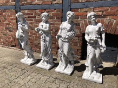 Vier Jahreszeiten - Gartenstatuen - Stein - Satz von 4 Stücken