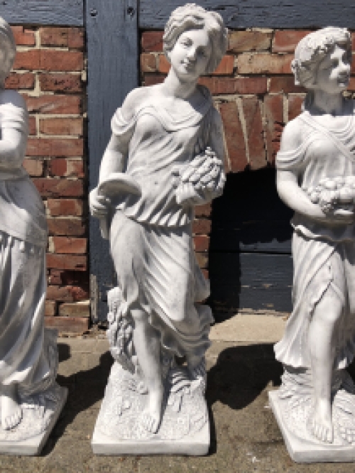 Vier Jahreszeiten - Gartenstatuen - Stein - Satz von 4 Stücken