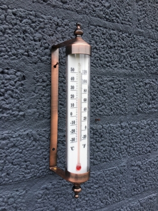 Frame brass-metal with Thermometer - Classic Model