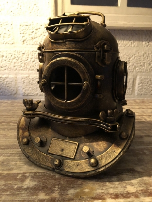  Nautical brass-look diving helmet, beautiful!!