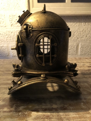  Nautical brass-look diving helmet, beautiful!!