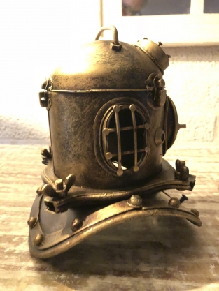 Nautical brass-look diving helmet, beautiful!!