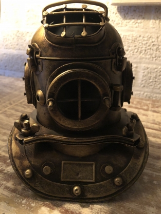  Nautical brass-look diving helmet, beautiful!!