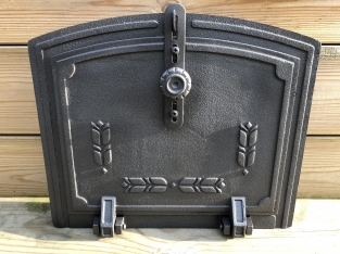 Ovendeur voor de kachel of oven, gietijzer, gesloten