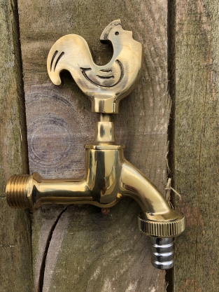 Waterkraan met haan voor tuin fonteinen, messing