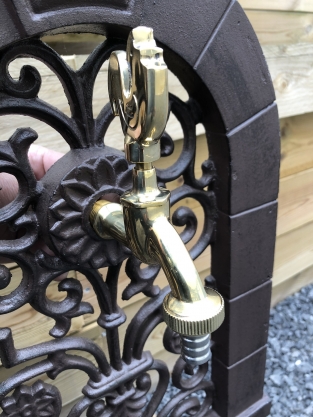 Waterkraan met haan voor tuin fonteinen, messing