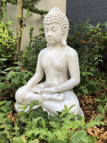 Mediterende Boeddha - 77 cm - Steen