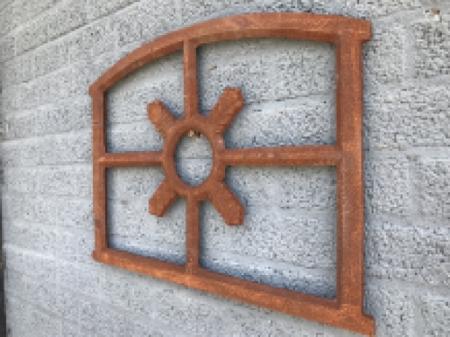 Classic stable window, cast iron window as decoration
