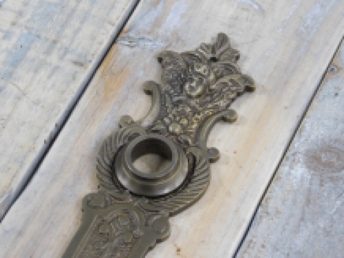 Door plate - Angels - patinated brass, for room door, BB72