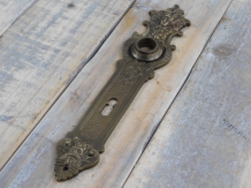 Door plate - Angels - patinated brass, for room door, BB72