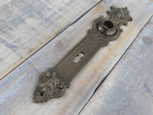 Door plate - Angels - patinated brass, for room door, BB72