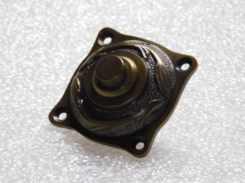 Doorbell De Lelie - 4.5 x 4.5 cm - Patinated Brass