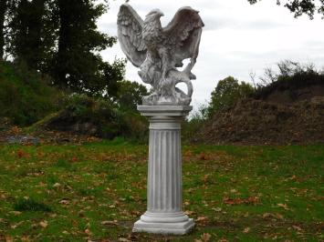 Statue Eagle on Pedestal - 127 cm - Stone