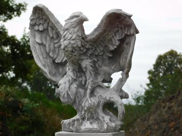 Statue Eagle on Pedestal - 127 cm - Stone