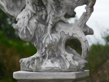 Statue Eagle on Pedestal - 127 cm - Stone