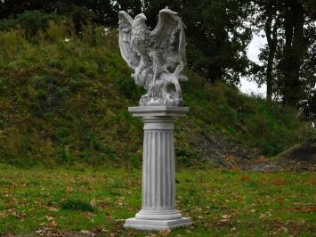 Statue Eagle on Pedestal - 127 cm - Stone